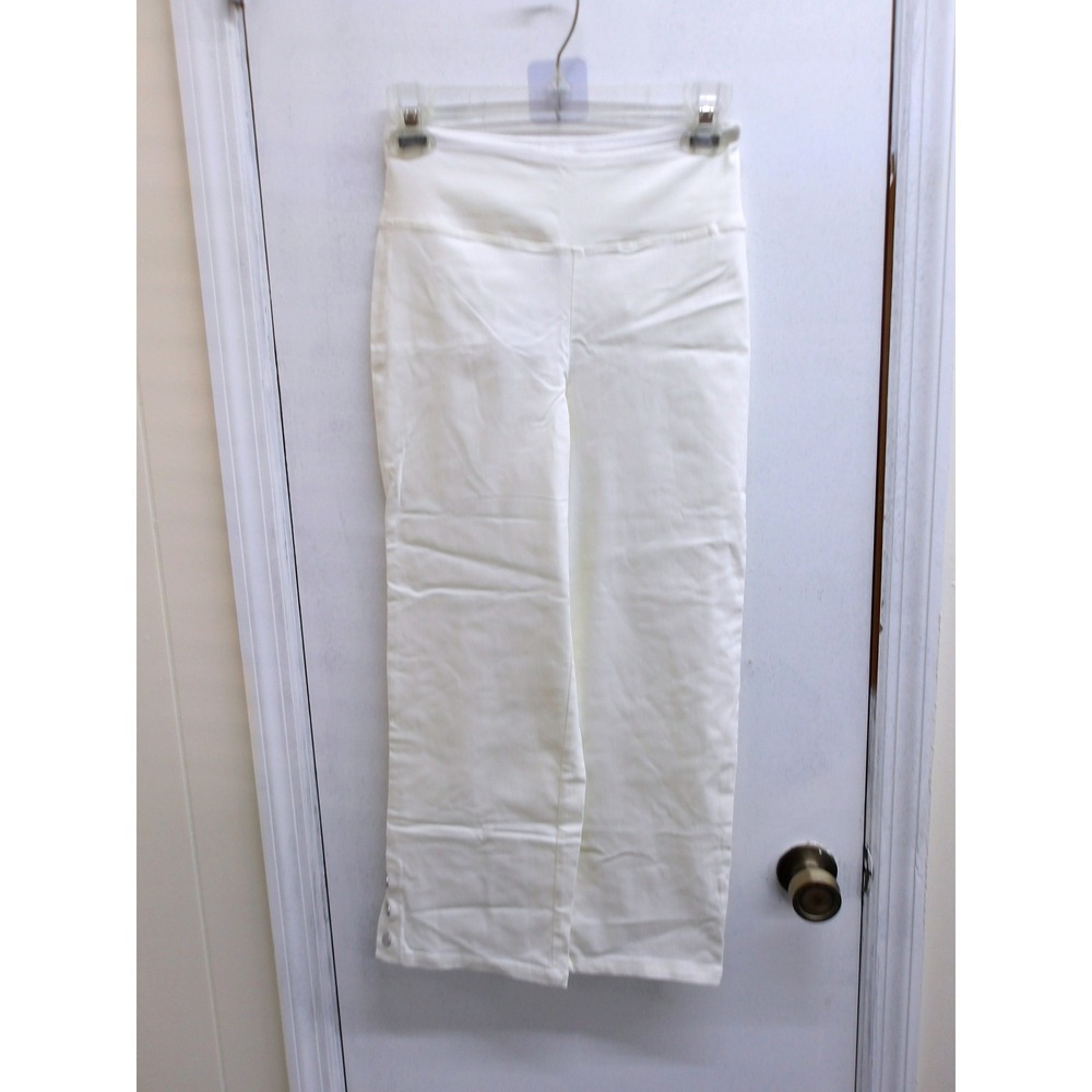 WynneLayers Ivory Flat Front Straight Leg Trousers Pants Size 2 NWT /#26430